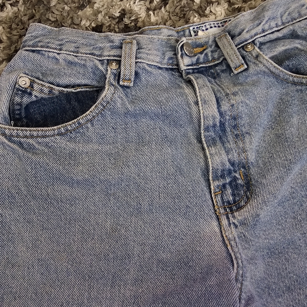 Vintage Sasson Girls Highwaisted Jean Denim Shorts With Raw Hem Size 14 - Picture 3 of 7